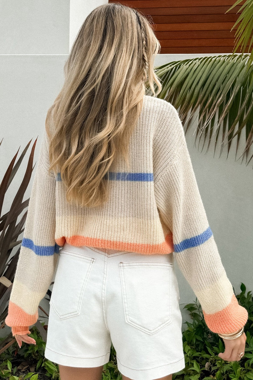 Beige Striped Sweater LT